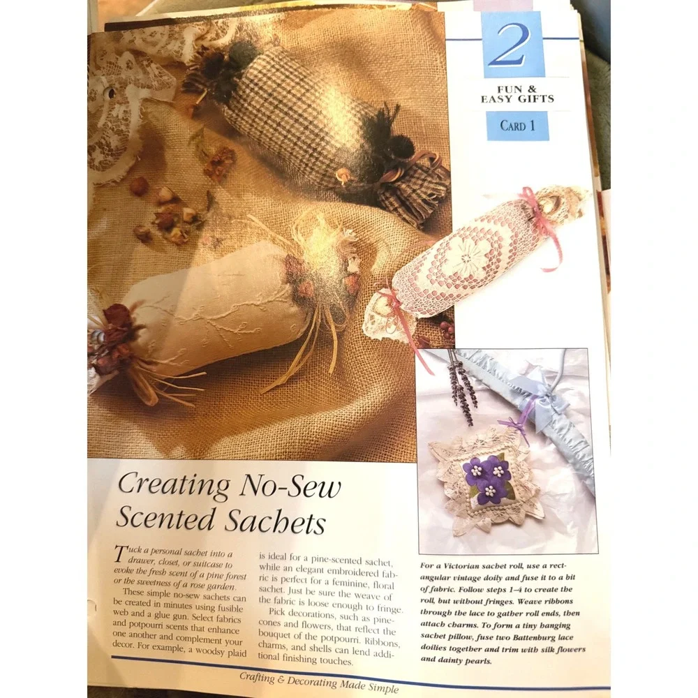 Crafting and Decorating Made Simple Project Cards Vintage DIY Instruction Set